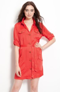 Button up shirtdress,poppy