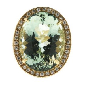 green Beryl ring top view