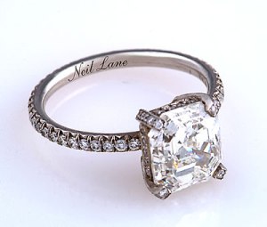 Neil Lane Ascher cut Pave prongs