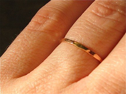 hammered band of gold