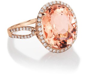 Morganite and diamond ring