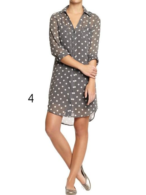 polka dot shirtdress