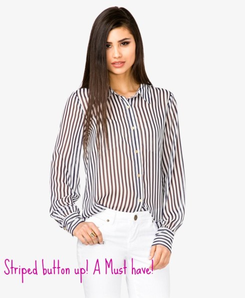 Crepe striped shirt