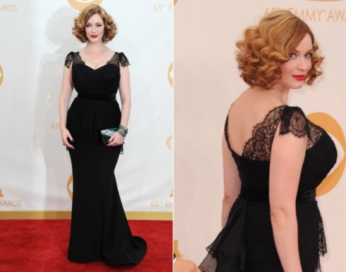 Christina Hendricks in Christian Siriano