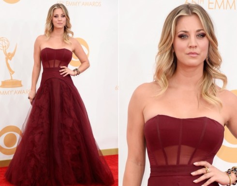 Kaley Cuoco in Vera Wang